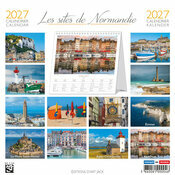 Calendrier Chevalet 2027 Les Plus beaux Site de Normandie - Falaises d'Etretat Calendrier chevalet Normandie 2027