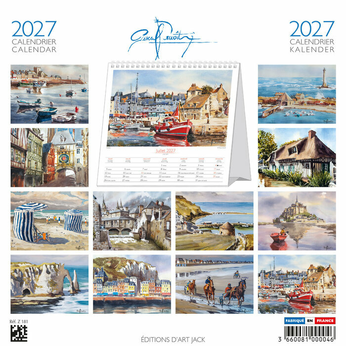 Calendrier Chevalet 2027 Normandie Etretat par Pascal Benoit Calendrier à Poser 2027 Normandie