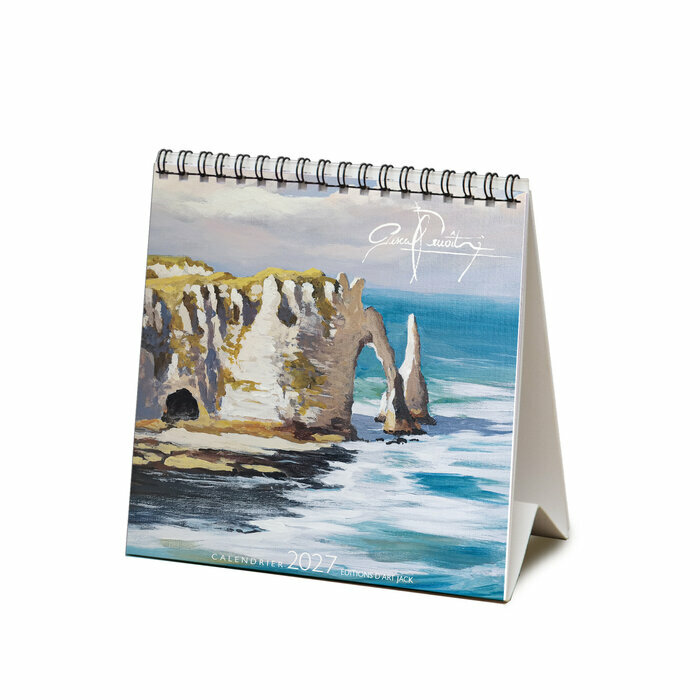 Calendrier Chevalet 2027 Normandie Etretat par Pascal Benoit Calendrier Chevalet 2027 Falaises Etretat oeuvre