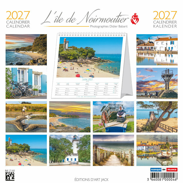 Calendrier Chevalet 2027 Ile de Noirmoutier Calendrier à Poser 2027 Vendée Noirmoutier