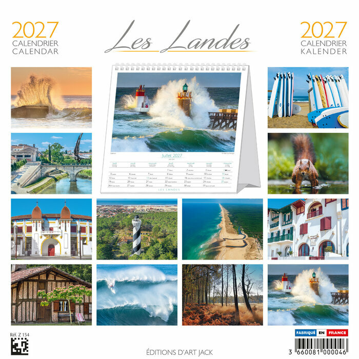 Calendrier Chevalet 2027 Les Landes Maison Landaise Calendrier 2027 à Poser Les Landes