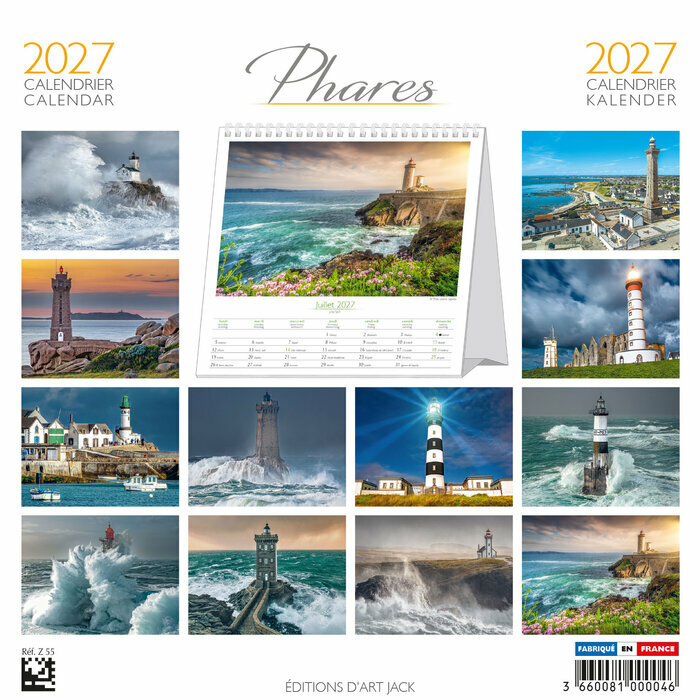 Calendrier Chevalet 2027 Phares Maritime Calendrier à Poser 2027 Phares maritimes