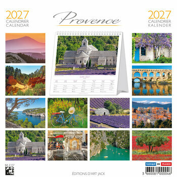 Calendrier Chevalet 2027 Provence Champ de Coquelicots