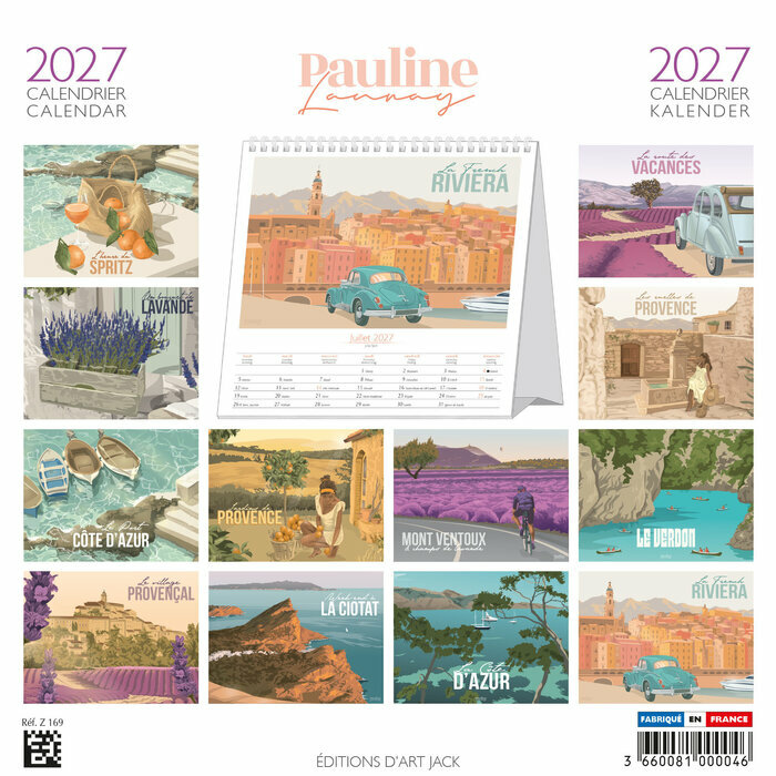 Calendrier Chevalet 2027 Vacances Provençales Pauline Launay Calendrier Provence 2027 Provence Coquelicots