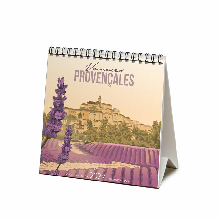Calendrier Chevalet 2027 Vacances Provençales Pauline Launay Calendrier Chevalet Provence Lavande 2027