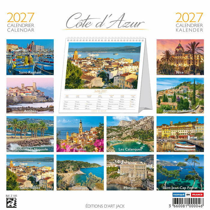 Calendrier Chevalet 2027 C�te d'Azur
