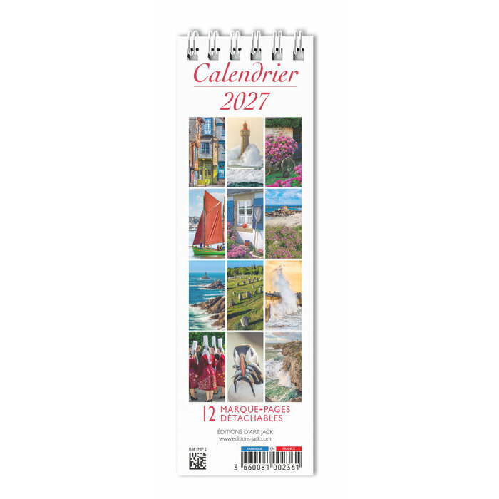 Calendrier 2027 marque page livre Bretagne