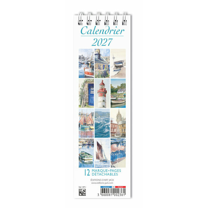 Calendrier papier Voilier 2027 Marque Page