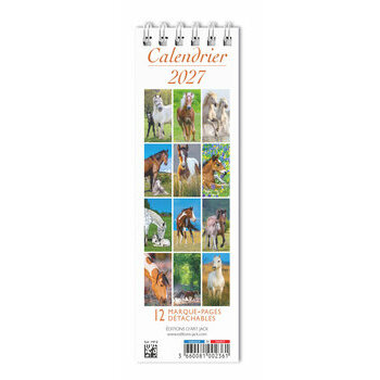 Calendrier Marque Page 2027 Chevaux