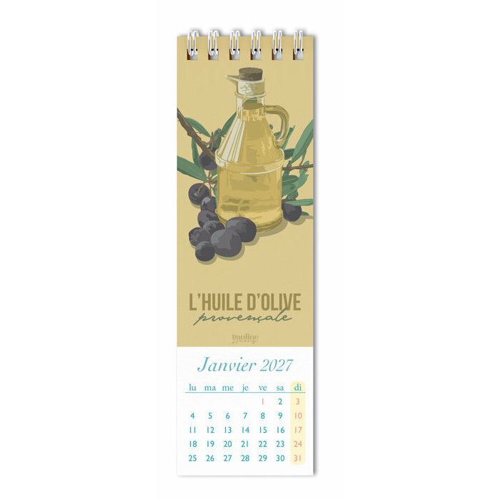 Calendrier Marque Page papier 2026 Provence 