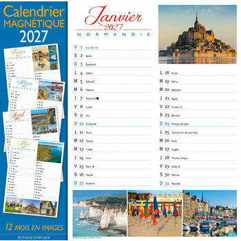 Calendrier Magn&eacute;tique 2027 Normandie