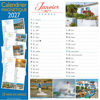 Calendrier Magn&eacute;tique 2027 Vend&eacute;e