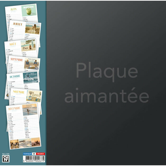 Calendrier Magnétique 2027 Un Bol d'Air Marin Pauline Launay Calendrier Magnetique Affiche Vacances 2027