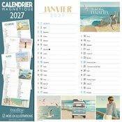 Calendrier Magnétique 2027 Un Bol d'Air Marin Pauline Launay Calendrier Magnetique Affiche Vacances 2027