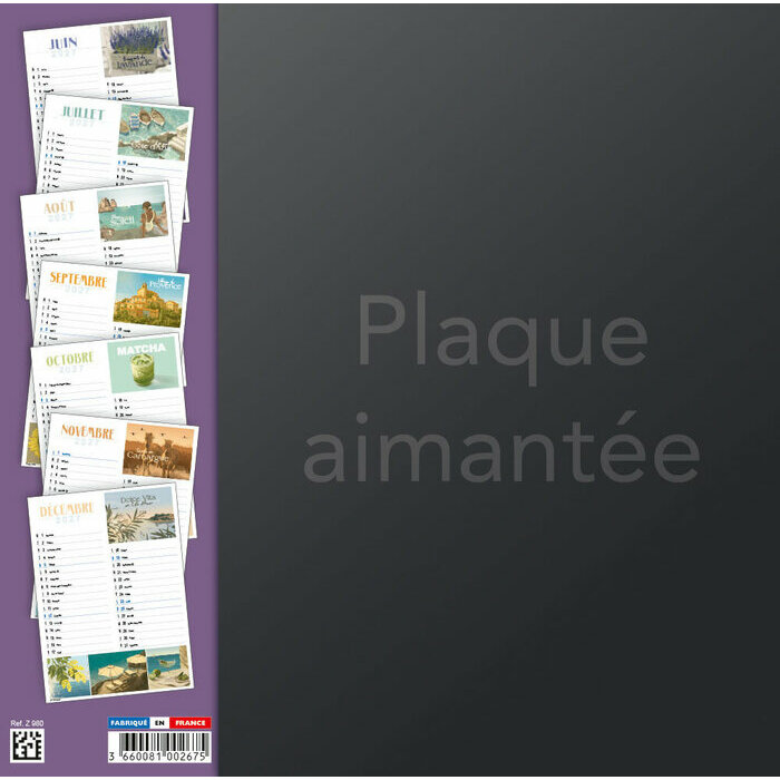 Calendrier Magnétique 2027 Vacances en Provence Calendrier Magnétique Affiche été 2027