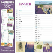 Calendrier Magnétique 2027 Vacances en Provence Calendrier Magnétique Affiche été 2027