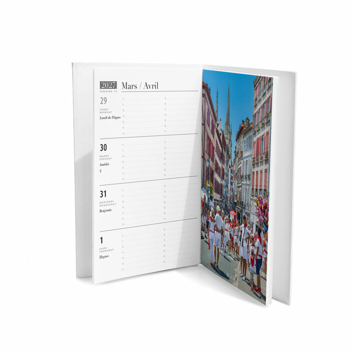 Agenda papier de poche 2027 Pays Basque port Ciboure