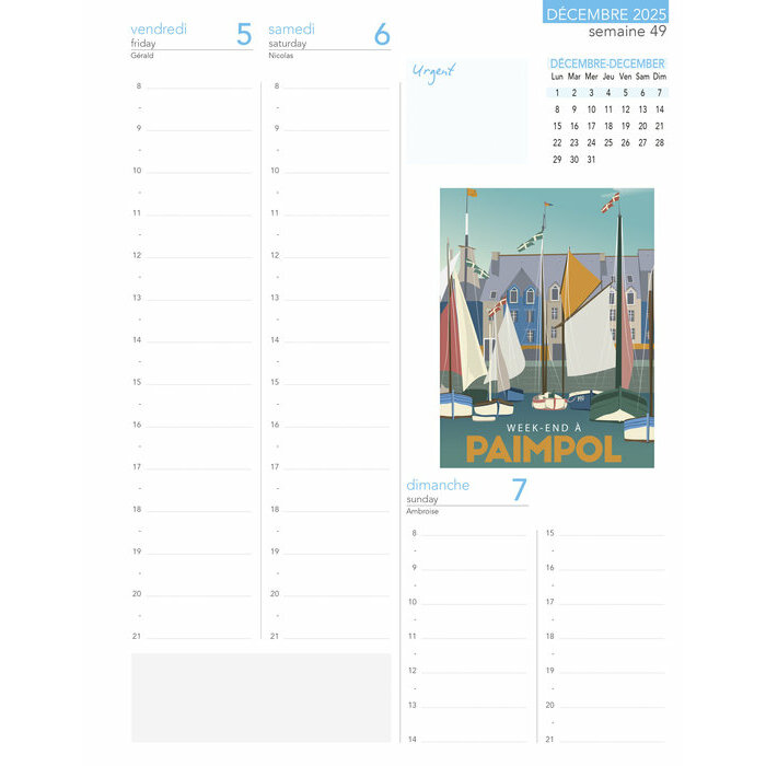 Agenda Spirale Vacances Pauline Launay 2027 Agenda Paulin Launay 2027