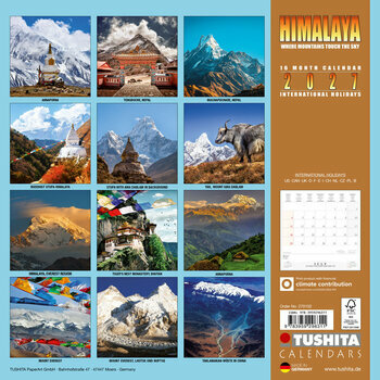 Calendrier 2027 Montagnes Himalaya