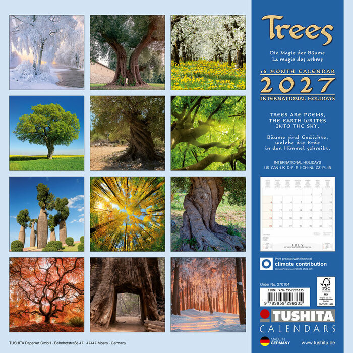 Calendrier arbre majestueux 2027