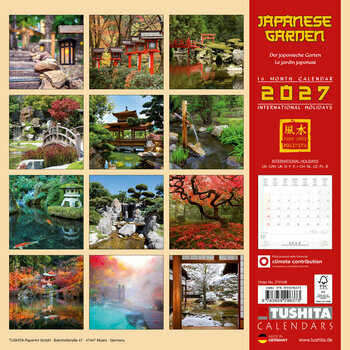 Calendrier 2027 Jardin Japonais Zen
