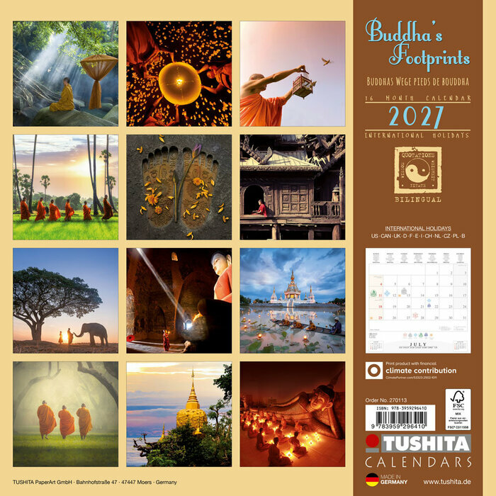 Calendrier Bouddha Empreinte 2027