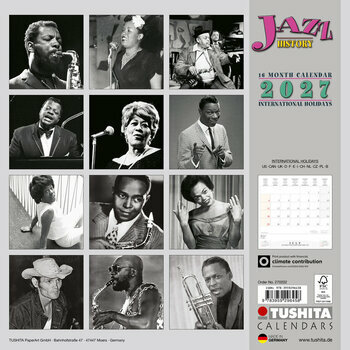 Calendrier 2027 Histoire du Jazz