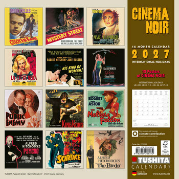 Calendrier 2027 Affiches Film Cin&eacute;ma Noir