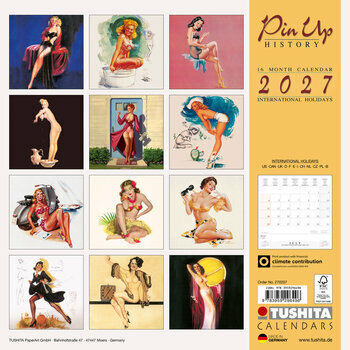 Calendrier 2027 Femme Pin-Up R&eacute;tro