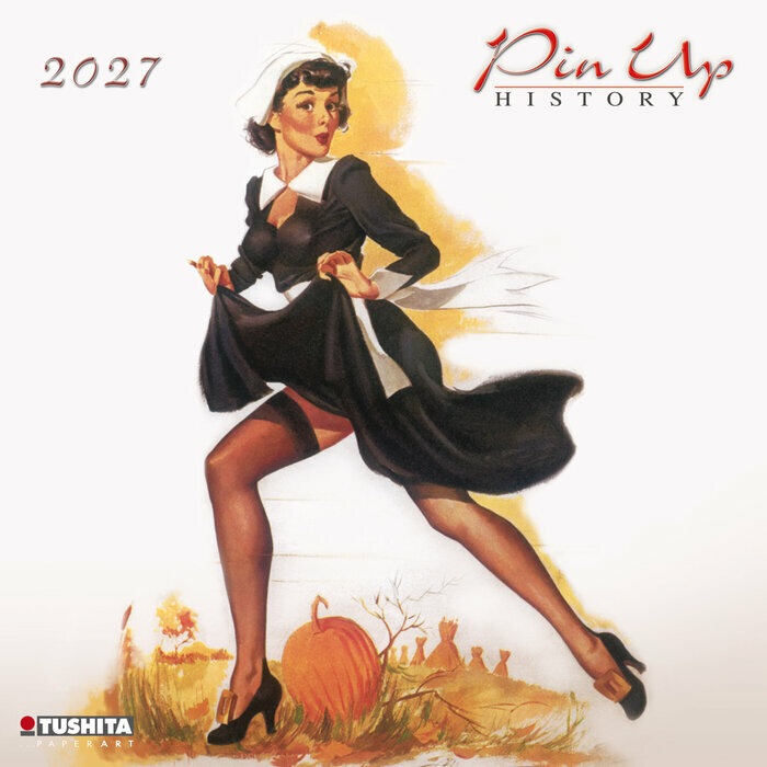 alendrier Mural 2027 Femme retro Pin-up