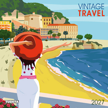 Calendrier 2027 Illustrations Voyages Vintage
