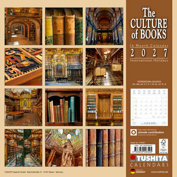 Calendrier 2027 Les Plus Belles Biblioth&egrave;ques