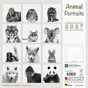 Calendrier 2027 Animaux Noir Blanc Herisson
