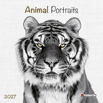 Calendrier 2027 Portrait Animaux Noir et Blanc