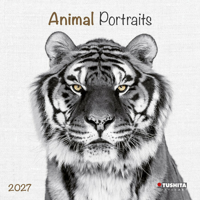 Calendrier Mural 2027 Cerf Noir et Blanc