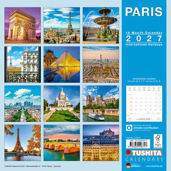 Calendrier 2027 Paris