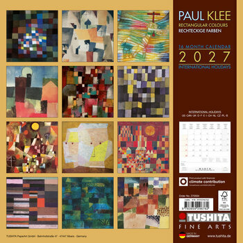 Calendrier 2027 Paul Klee Rectangles Couleurs