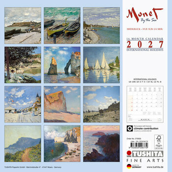 Calendrier 2027 Claude Monet - Bord de Mer