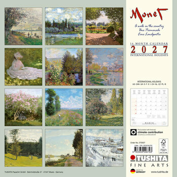 Calendrier 2027 Claude Monet - Balade &agrave; la Campagne