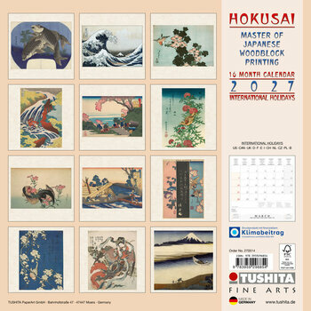 Calendrier 2027 Hokusai Art Japonais