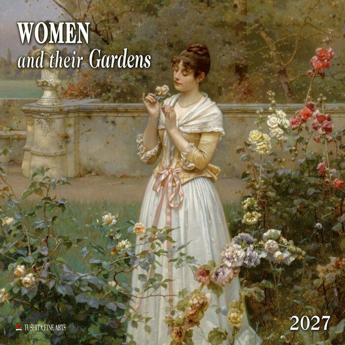 Calendrier Mural 2027 Femme dans leur Jardin Impressionniste