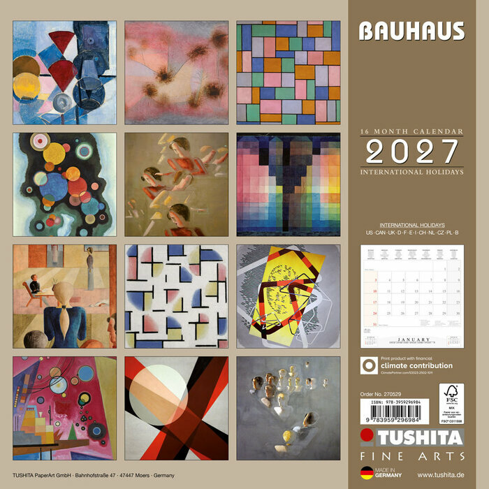 Calendrier Papier Bauhaus 2027