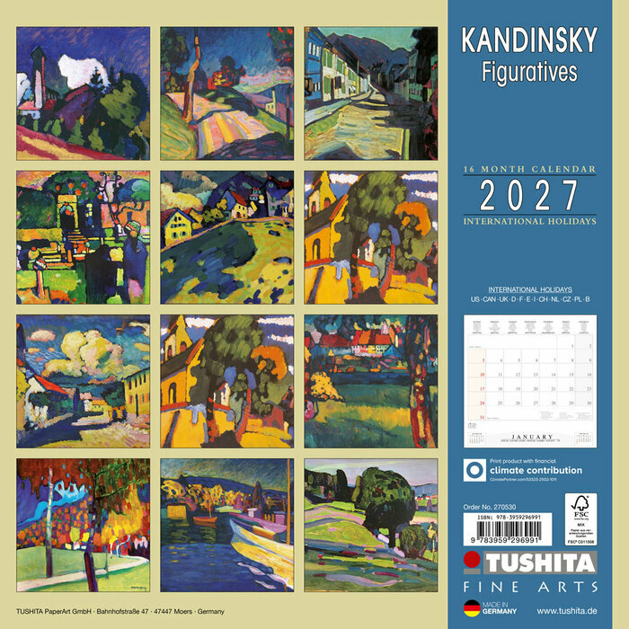 Calendrier Papier 2027 Kandinksy Figuratif