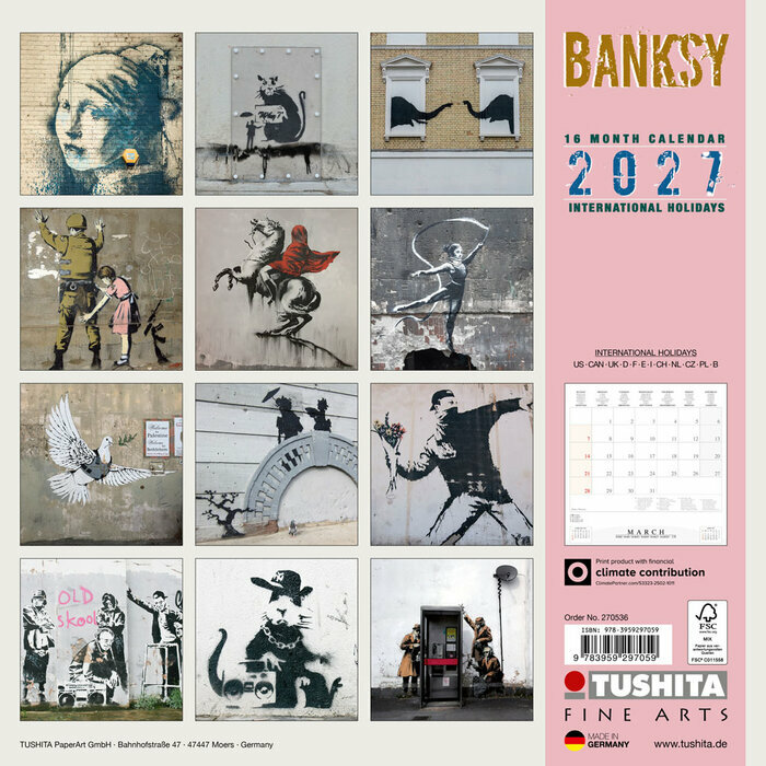 Calendrier Mural 2027 Banksy Street