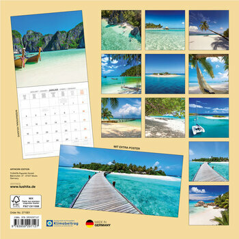 Calendrier 2027 Iles de R&ecirc;ve avec Poster Offert