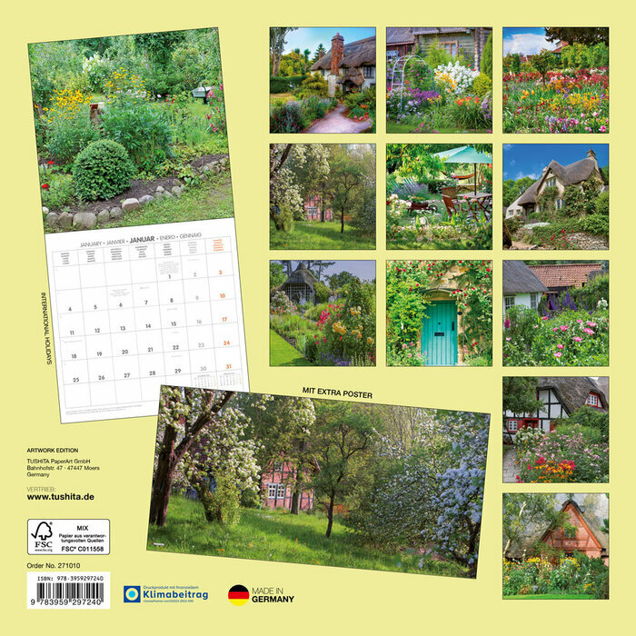 Calendrier Papier 2027 Jardins de Campagne