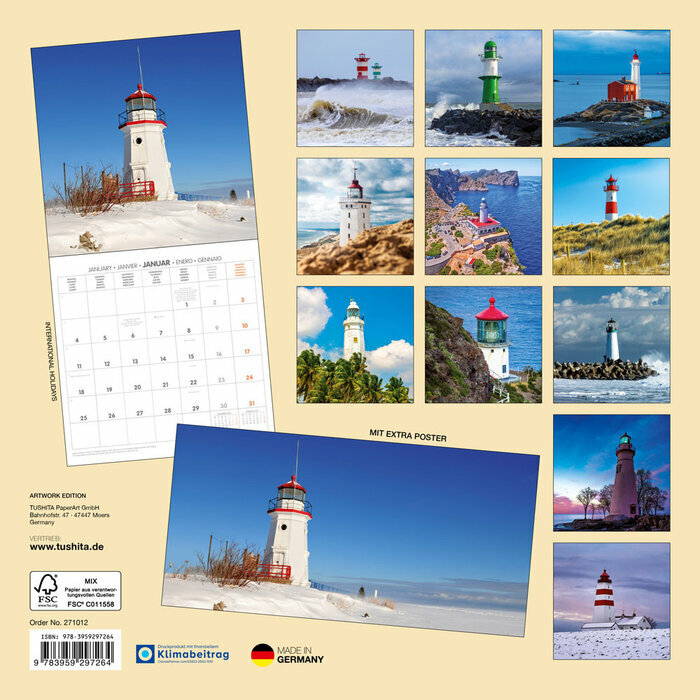 Calendrier papier Phare maritime 2027