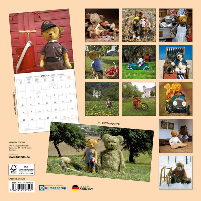 Calendrier 2027 Ourson Peluche