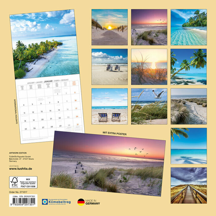Calendrier Papier 2027 Plage Mer 