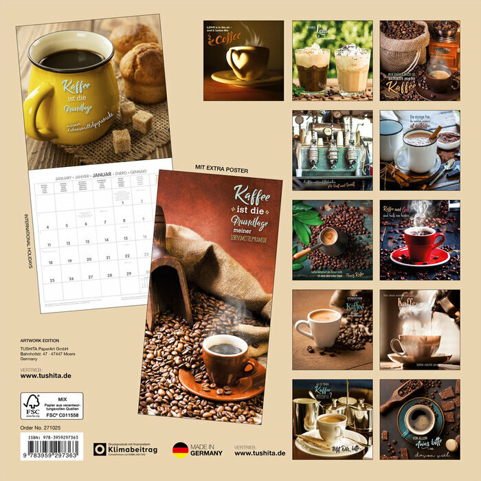 Calendrier Papier 2027 Caf� Capuccino